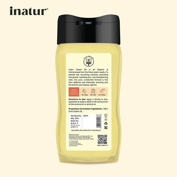 Inatur Natural & Cold Pressed Oil - Castor 100 ml - Massage Oils