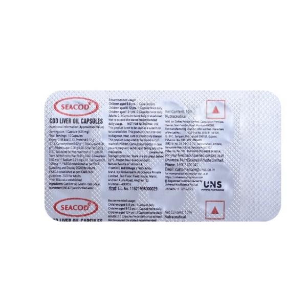 Netmeds | Seacod Cod Liver Oil Capsules 10's