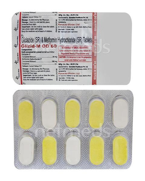 Glizid M OD 60mg Tablet 10'S - Diabetes-Ant