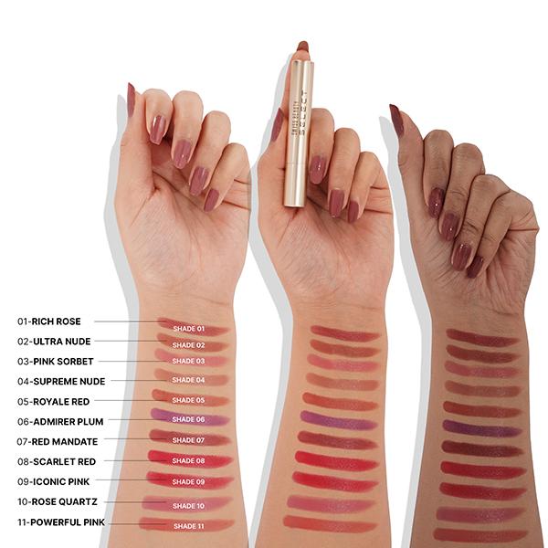 Swiss Beauty Select High On Shine Creamy Lipstick Enriched With Vitamin E Powerful Pink 1 gm - Lipsticks