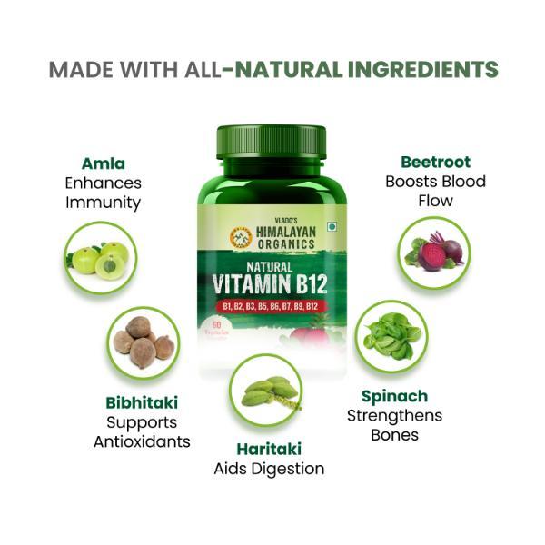 Vlado's  Himalayan Organics Plant Based Vitamin B12 Veg Capsules 60's - Multi-Vitamins