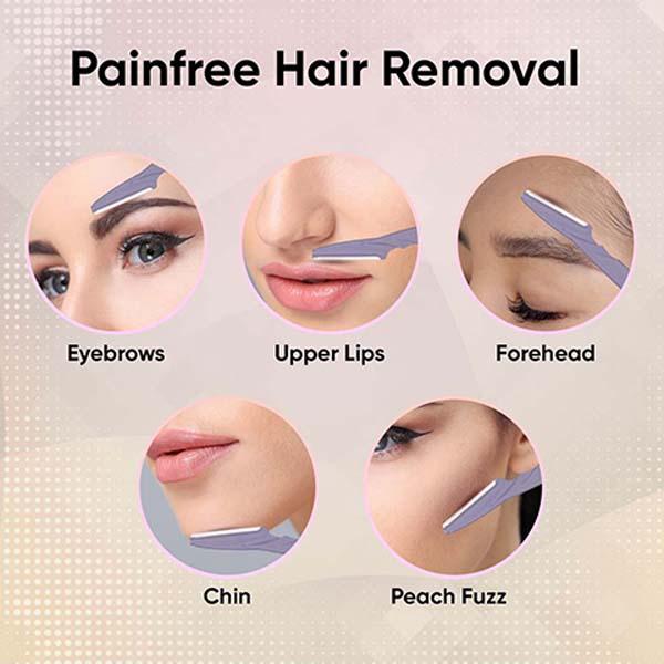 Vega Smooth Eyebrow Shaper for Women for Face, Eyebrows, Upperlips, Chin, Forehead, ESS-03 3's - Face & Eyebrow Razors