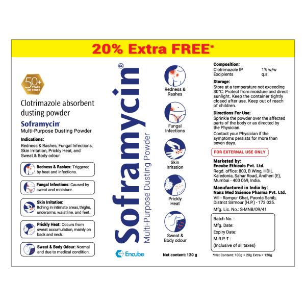 Soframycin Multi-Purpose Dusting Powder 120 g - Wound/Burns