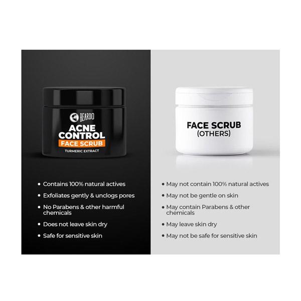 Beardo Acne Control Face Scrub - Turmeric Extract 100 gm - Face Scrubs