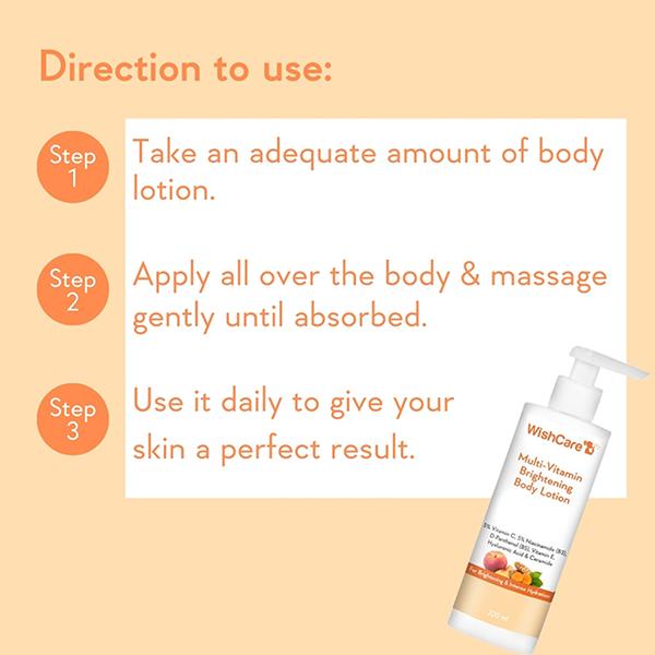 WishCare Multi-Vitamin Brightening Body Lotion for unisex 200 ml - Lotions & Creams