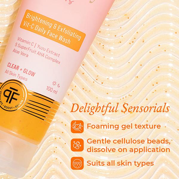 The Pink Foundry - Brightening & Exfoliating Vit-C Daily Face Wash 100 ml - Face Wash & Cleansers