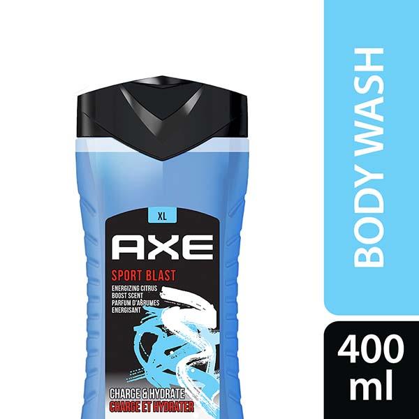 Netmeds | Axe Sports Blast 3 In 1 Body Face & Hair Wash for Men Long-Lasting Fragrance 400 ml