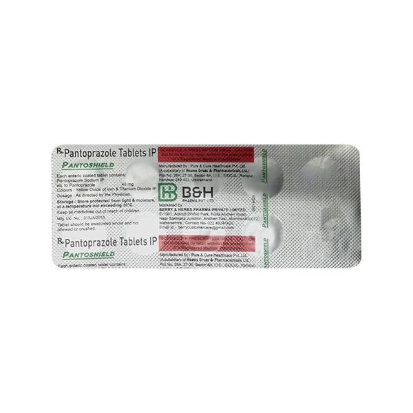 PANTOSHIELD Tablet 10's - Ulcer/Reflux/Flatulence-Aaa