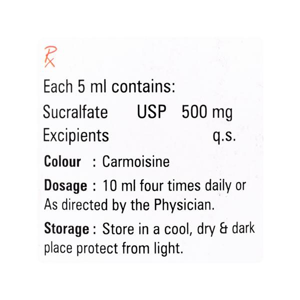 SUCRASURE SUGAR FREE PEPPERMINT & MIXED FRUIT FLAVOUR Suspension 200ml - Ulcer/Reflux/Flatulence-Aaa