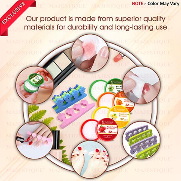 Majestique Nail Polish Remover & Toe Separator Set, Nail Care Package 4's - Nail Care
