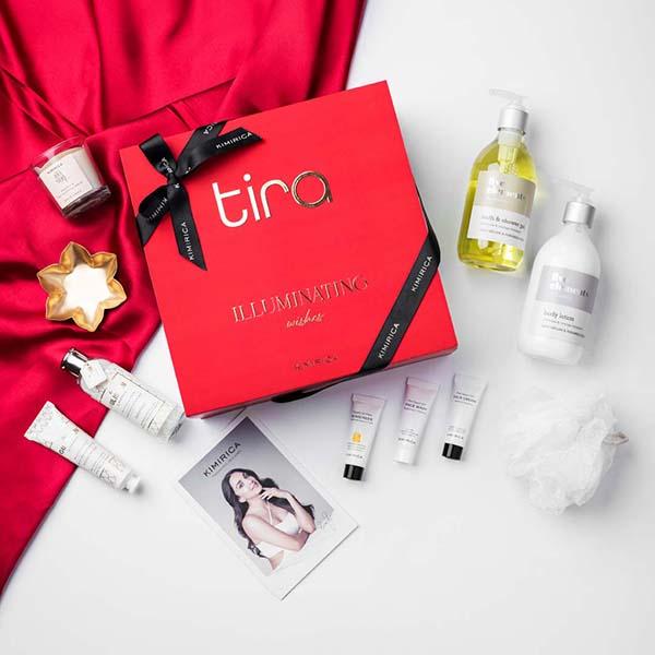 Kimirica X Tira - Illuminating Wishes Gift Box - Festive Gift Set 850 gm - Bath Kits & Sets