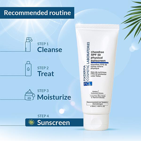 Fixderma Cosmetic Laboratories Chemfree Physical Sunscreen SPF 50 Mineral Sunscreen 50 ml - Body Sunscreen