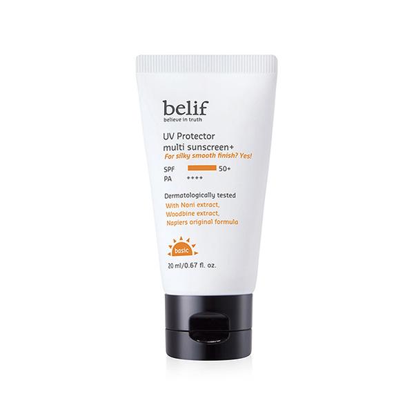 Belif Uv Protector Korean Vegan Tinted Mineral Face Sunscreen SPF 50+ For Tone Up Matte Finish 20 ml - Face Sunscreen