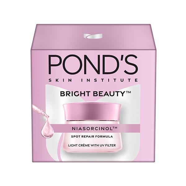 Pond's Bright Beauty Light Cream with UV Filter, Niasorcinol, Fades Dark Spots, Brightens Skin 50gm - Face Creams
