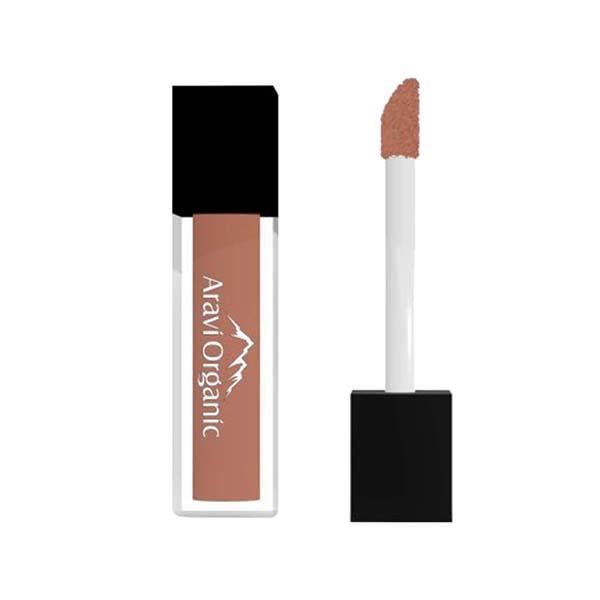 Netmeds | Aravi Organic Long Lasting Ultra Smooth Matte Liquid Lipstick - Coffee Connect 1.5 ml