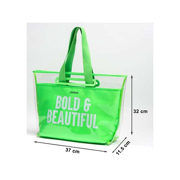 Colorbar The Bold and Beautiful Tote - Neon Green 780 gm - Makeup Pouches