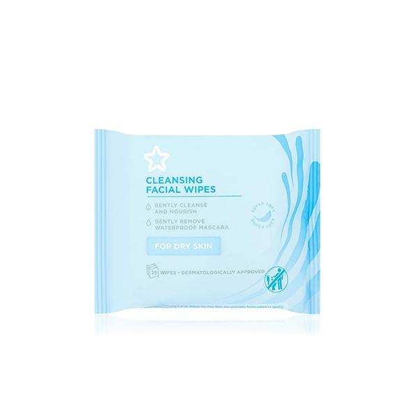 Superdrug Essential Facial Cleansing Wipes X25 (For Dry & Sensitive Skin Care) 1's