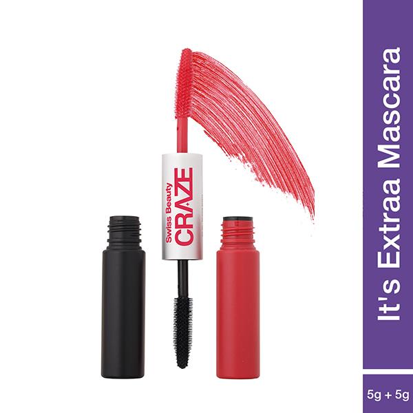 Swiss Beauty Craze It's Extraa Dual Mascara-Red Flag 5 g - Mascaras