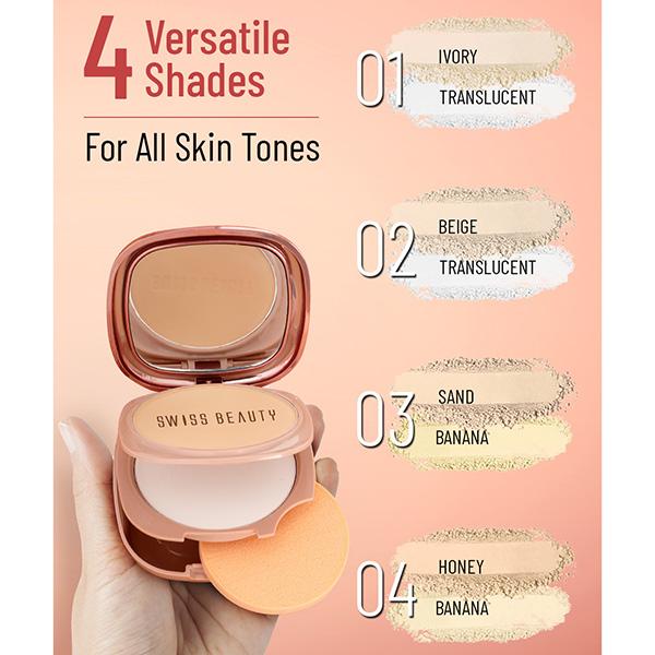 Swiss Beauty Matte & Set Duo Compact-Ivory 10 gm - Compact Powder