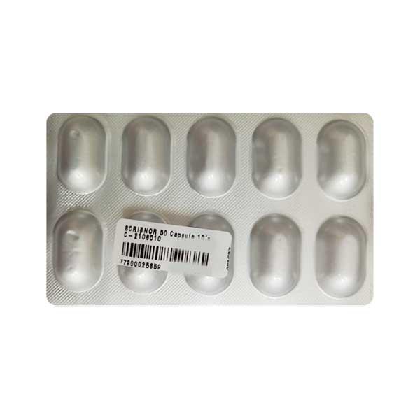 SCRIBNOR 50 Capsule 10's - Neuropathic Pain-Dru
