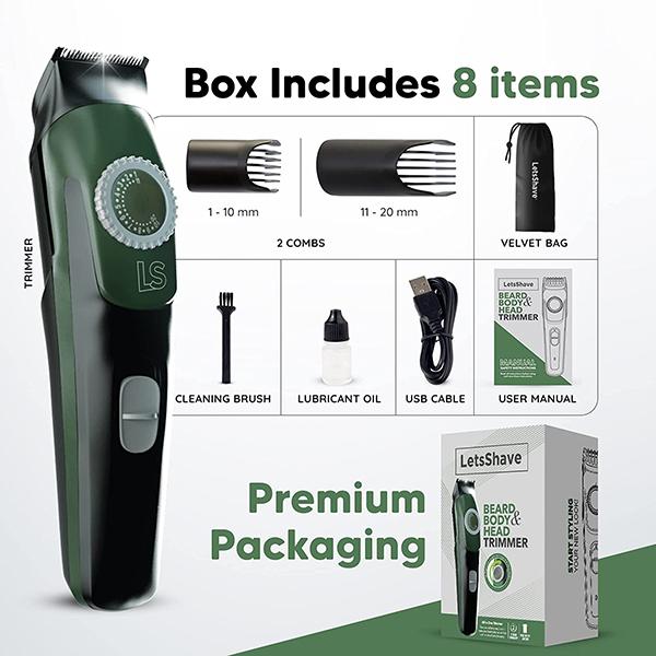 LetsShave Beard, Head & Body Trimmer Kit - Men - Shavers