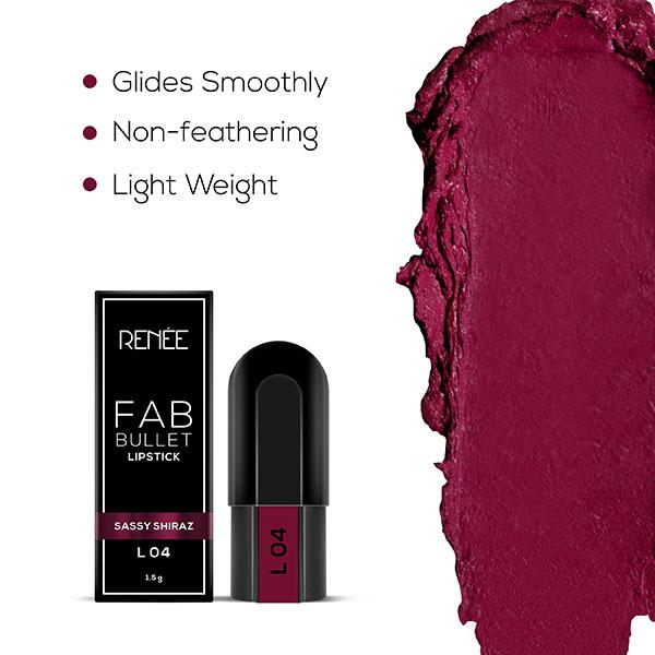 RENEE Fab Bullet L 04 Sassy Shiraz 1.5 gm - Lipsticks
