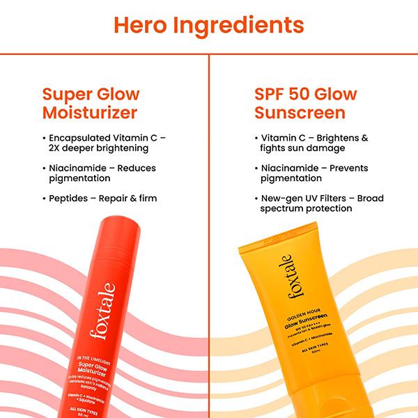 Foxtale Forever Glow Combo - Brighter, Even & Sun-Protected Skin 1's - Facial Kits