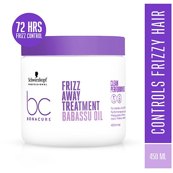 Schwarzkopf Professional Bonacure Frizz Away Treatment with Babassu Oil,with Vegan Keratin 500 ml - Hair Masks & Packs