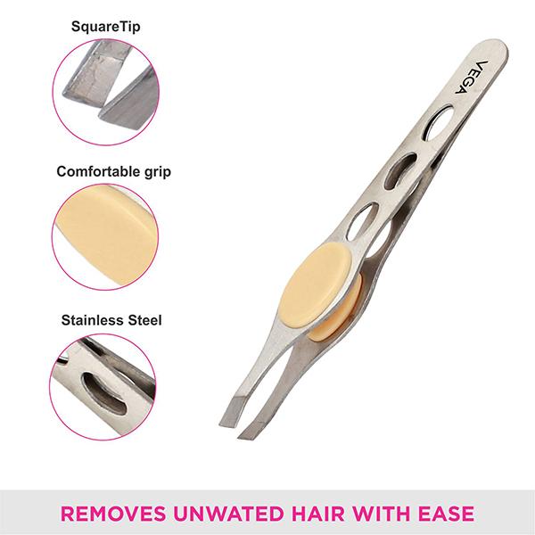 Vega Tweezer and Cotton Balls (VCP-06) 2's - Tweezers