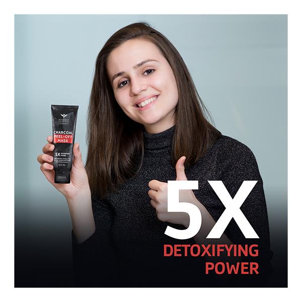 Bombay Shaving Company Charcoal Peel-Off Mask With Kaolin Clay & Tea Tree Oil For Blackhead Removal 100gm - Masks & Peels