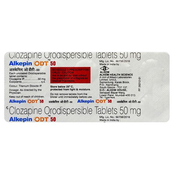 Alkepin Odt 50mg Tablet 10'S - Schizophrenia-Aps