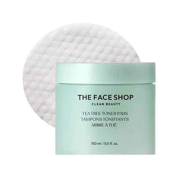 Netmeds | The Face Shop Tea Tree Toner Pads - Korean Toner with Salicylic Acid for Acne & Oily Skin - 150ml