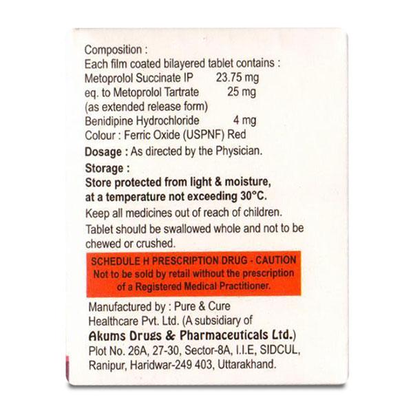 BENITOWA BETA 25mg Tablet 15's - Hypertension-Oah