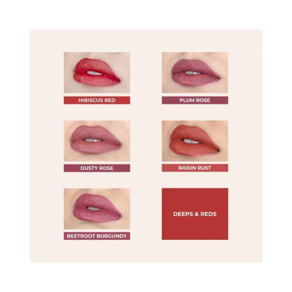 Just Herbs Ayurvedic Liquid Lipstick Kit With Long Lasting, Hydrating 5's - Liquid Lipsticks