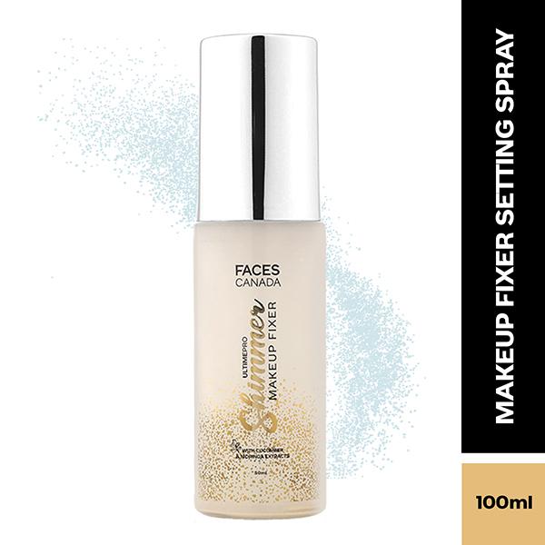 Netmeds | Faces Canada Ultime Pro Shimmer Makeup Fixer, Long Lasting Makeup Setting Spray 100 ml