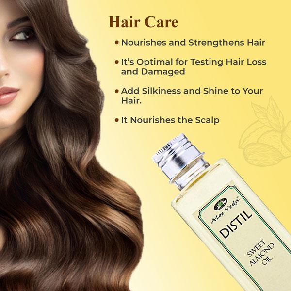 Aloe Veda Sweet Almond Oil 200 ml - Hair Oils