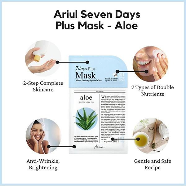 Ariul Ariul Seven Days Plus Mask Aloe 20 ml - Sheet Masks