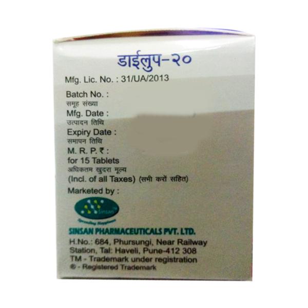 DYLOOP 20 Tablet 15's - Hypertension-Diu