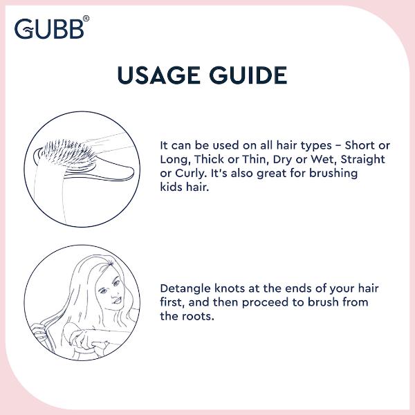GUBB Mini Detangling Brush for Pain Free Detangling & Styling, Detangler Hair Brush 1's - Hair Brushes