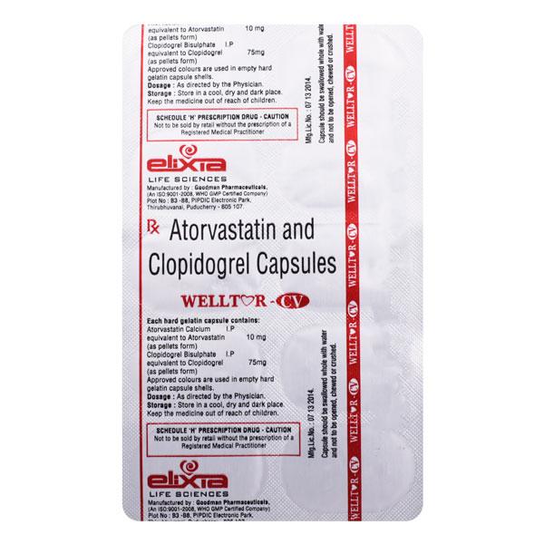 WELLTOR CV Capsule 10's - High Cholesterol-Dys