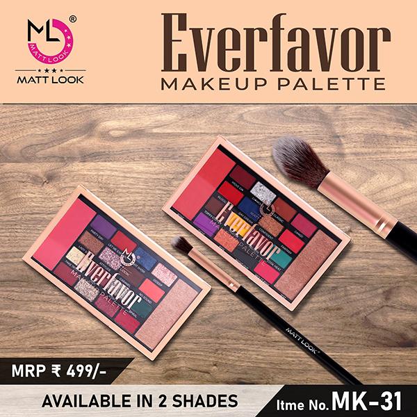 Matt Look 18 Shades Everfavor Makeup Palette Eyeshadow Highlighter Blush - 02 18.5 gm - Face Palettes