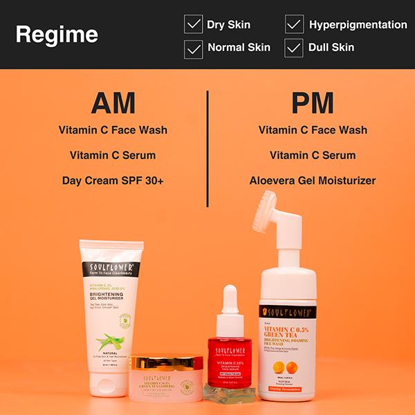 Soulflower Vitamin C 20% Brightening Face Serum with Kakadu Plum, Lemon, Vitamin E 20 ml - Face Serum