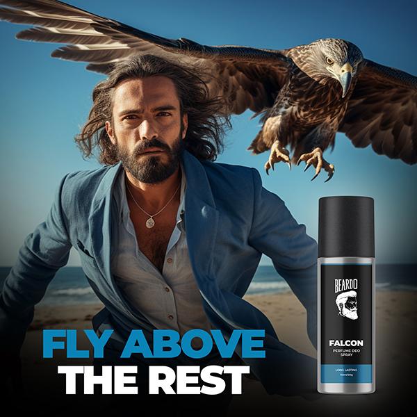 Beardo Falcon Perfume Deo Spray 150ml Strong and Long Lasting Fresh Fragrance 150 ml - Men Deodorants/Roll-Ons