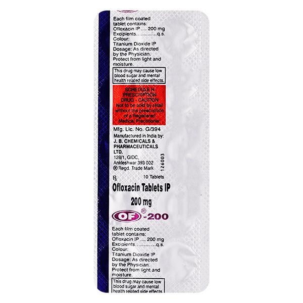 OF 200mg Tablet 10'S - Bacterial Infections-Qui