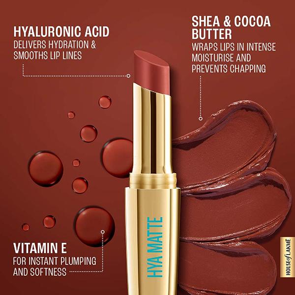Lakme 9To5 Hya Matte Lipstick Plum Pitch 3.6 gm - Lipsticks