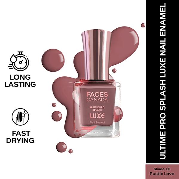 Netmeds | Faces Canada Ultime Pro Splash Luxe Nail Enamel - Rustic Love (L11) 12 ml