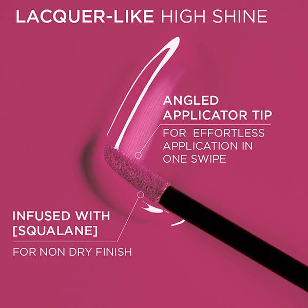 Loreal Paris Infallible Laque Resistance Lacquer-Like Shine, 16H Longwear, 220 Paris Sunset 4 ml - Liquid Lipsticks