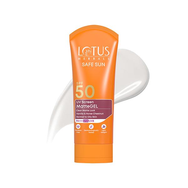 Netmeds | Lotus Herbals Safe Sun Uv Screen Mattegel Pa+++ Spf-50 50 Gm