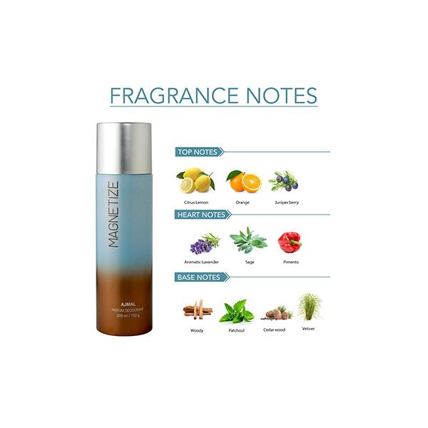 Ajmal Magnetize Deo 200 Ml - Deodorants/Roll-Ons