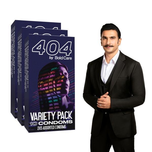Netmeds | Bold Care 404 by Bold Care Variety Pack Condoms (Pack of 3 x 10)
